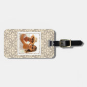 Aangepaste foto Damask 2 Bagagelabel (Voorkant horizontaal)