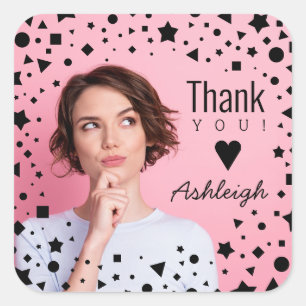 Aangepaste foto dan je verjaardag vierkante sticker