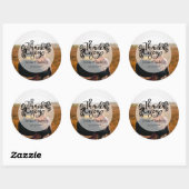 Aangepaste foto Dank je bruiloft Ronde Sticker (Vel)
