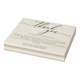 Aangepaste foto dank je wel grote schaal rubberstempel
