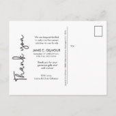 Aangepaste foto dank je wel script voor baby meisj aankondigingskaart (Achterkant)