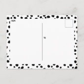 Aangepaste foto dank je wel zwart-wit dalmatiër vl briefkaart (Achterkant)