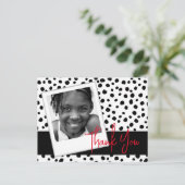 Aangepaste foto dank je wel zwart-wit Dalmatische Briefkaart (Staand voorkant)