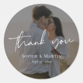 Aangepaste foto dank u bruiloft Sticker (Voorkant)