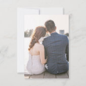 Aangepaste foto dank u rustieke witte kant bedankkaart (Achterkant)