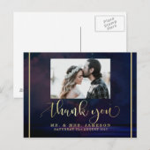 Aangepaste foto Dank u | Sterrennacht Sky Briefkaart (Voorkant / Achterkant)