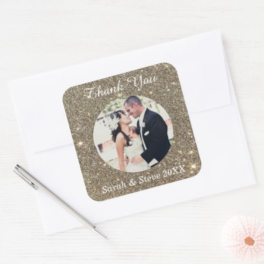 Aangepaste foto dank u Stickers (Envelop)