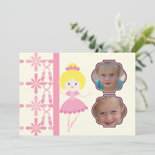 Aangepaste foto-dans Overweging-uitnodiging op ver Kaart (Staand voorkant)