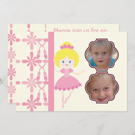 Aangepaste foto-dans Overweging-uitnodiging op ver Kaart (Voorkant / Achterkant)