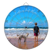 Aangepaste Foto Dart Board met Tekst Gepersonalise Dartbord (Voorkant)