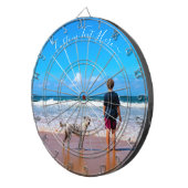 Aangepaste Foto Dart Board met Tekst Gepersonalise Dartbord (Voorkant Rechts)