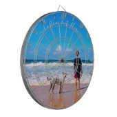 Aangepaste Foto Dart Board met Tekst Gepersonalise Dartbord (Voorkant Links)