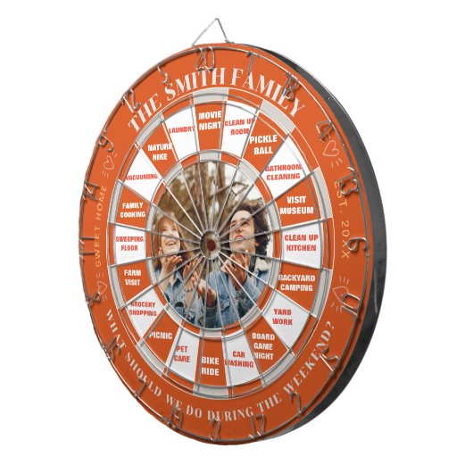 Aangepaste foto Dartboard Plus activiteit besluit Dartbord (Voorkant Rechts)