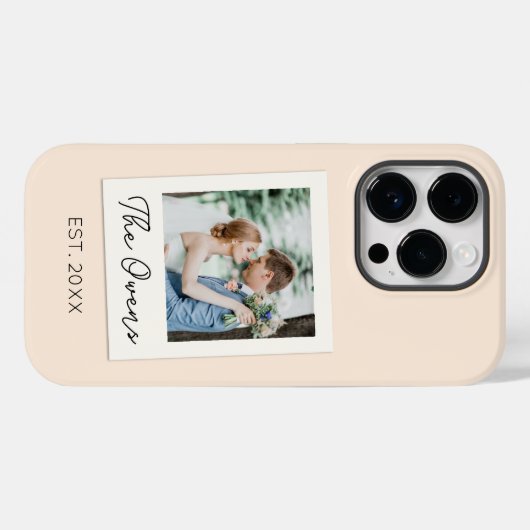 Aangepaste foto datum koppel pasgetrouwd gezin  Case-Mate iPhone case (Achterkant (horizontaal))