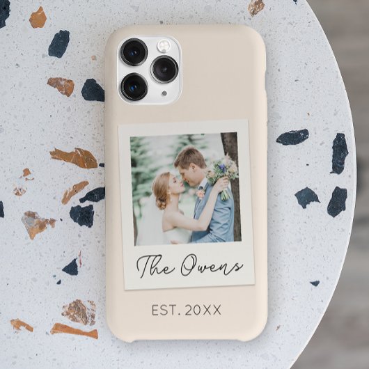 Aangepaste foto datum pasgetrouwd stel familie  Case-Mate iPhone case