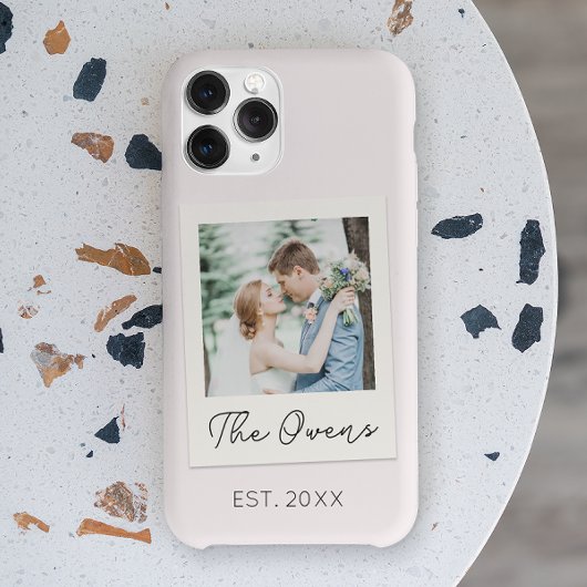 Aangepaste foto datum pasgetrouwd stel familie  Case-Mate iPhone case