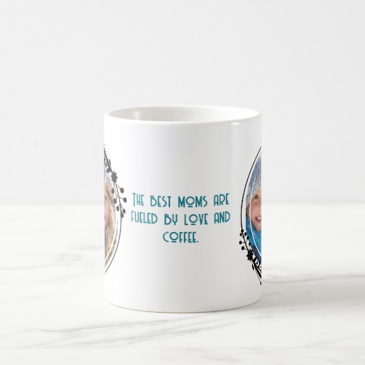Aangepaste foto de beste moeder ooit moederdag koffiemok (Center)