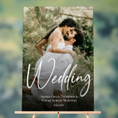 Aangepaste foto De bruiloft van welkom teken Acryl Bord (Neutraal)