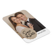 Aangepaste foto De datum opslaan Modern Script Emb Magneet (Rechterzijde)