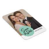 Aangepaste foto De datum opslaan Modern Script Emb Magneet (Rechterzijde)