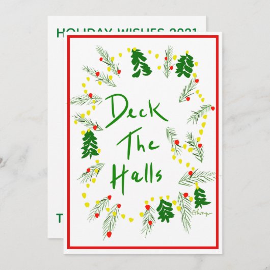 Aangepaste foto Decom de kerstkaart van de zalen (Voorkant / Achterkant)