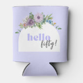 Aangepaste foto Delicate Florals 50ste verjaardag Blikjeskoeler (Voorkant)