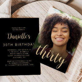 Aangepaste foto Dertig 30ste verjaardagsfeest Kaart