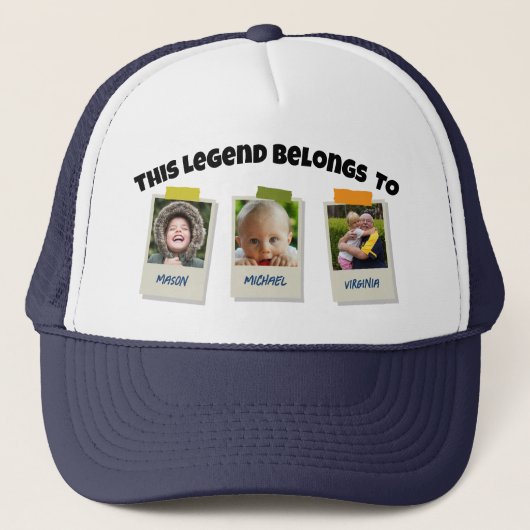 Aangepaste foto Deze legende is van opa Retro Trucker Pet (Voorkant)