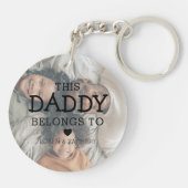 Aangepaste foto 'Deze pappie behoort tot' | Pap Sleutelhanger (Achterkant)