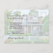 Aangepaste foto die we zelf maken Foto nieuw start Aankondigingskaart (Achterkant)