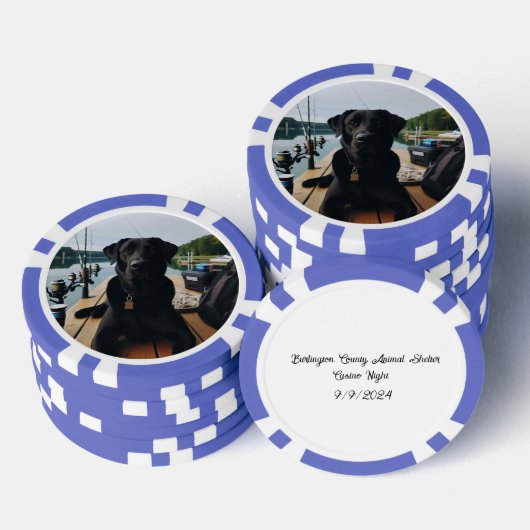 Aangepaste Foto Dier Fundraiser Casino Night Poker Chips (Opstapeling)