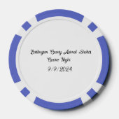 Aangepaste Foto Dier Fundraiser Casino Night Poker Chips (Achterkant)