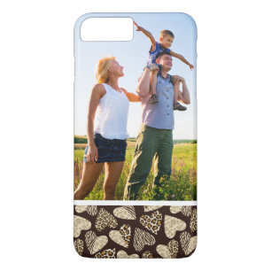Aangepaste foto Dierlijke huid met hart iPhone 8/7 Plus Hoesje