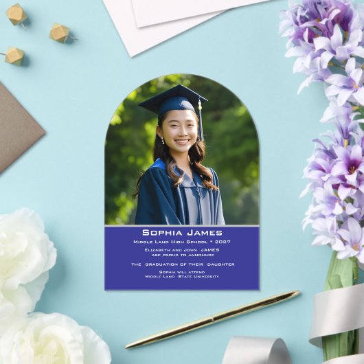 aangepaste foto -diploma uitreiking aankondiging (Insitu (Huwelijk))