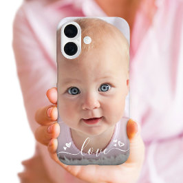 Aangepaste foto DIY gepersonaliseerde moderne lief iPhone 16 Hoesje