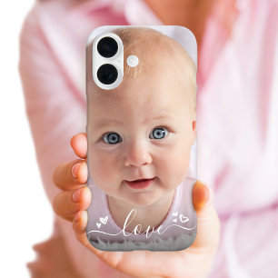 Aangepaste foto DIY gepersonaliseerde moderne lief iPhone 16 Hoesje