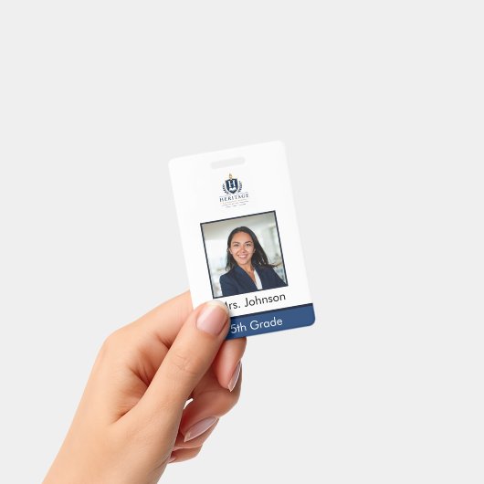 Aangepaste foto docent school ID Badge (Handheld)