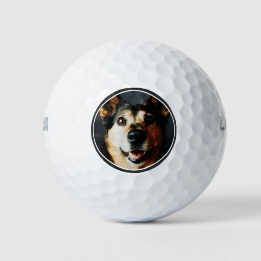 Aangepaste foto Dog Pa Golfballen (Voorkant)