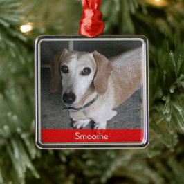 Aangepaste foto-doosversiering metalen ornament