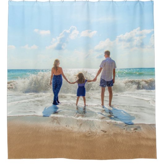 Aangepaste foto douche gordijn uw foto's ontwerp (Voorkant)