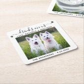 Aangepaste foto-Drinken op Amerikaanse honden- en  Kartonnen Onderzetters (Schuin)