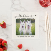 Aangepaste foto-Drinken op Amerikaanse honden- en  Servet (Insitu)