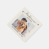 Aangepaste foto-Drinken op mijn hondenborden Servet (Hoek)