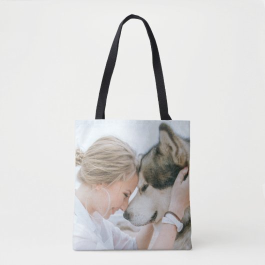 Aangepaste foto dubbelzijdige boodschappentas tote bag (Voorkant)