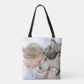 Aangepaste foto dubbelzijdige boodschappentas tote bag (Achterkant)