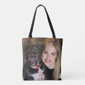 Aangepaste foto dubbelzijdige boodschappentas tote bag (Achterkant)