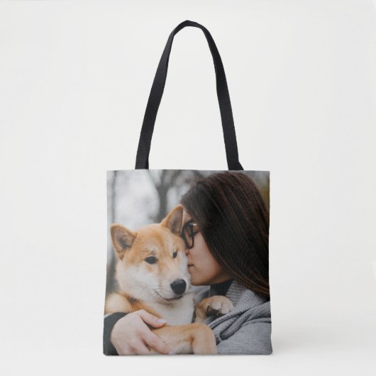 Aangepaste foto dubbelzijdige boodschappentas tote bag (Voorkant)