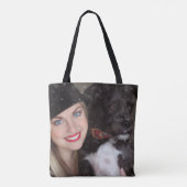 Aangepaste foto dubbelzijdige boodschappentas tote bag (Achterkant)