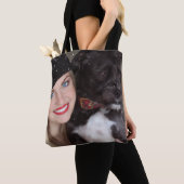 Aangepaste foto dubbelzijdige boodschappentas tote bag (Dichtbij)