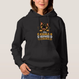 Aangepaste foto Duitse herder verbeterde mijn stem Hoodie